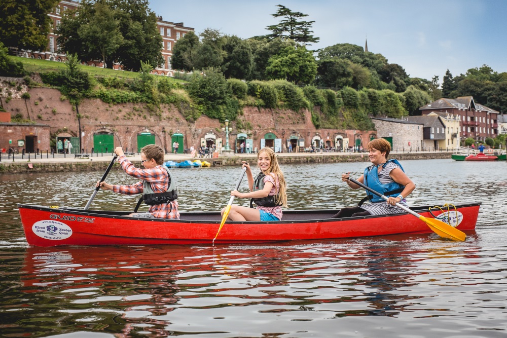 Canoeing on Exeter Quayside
